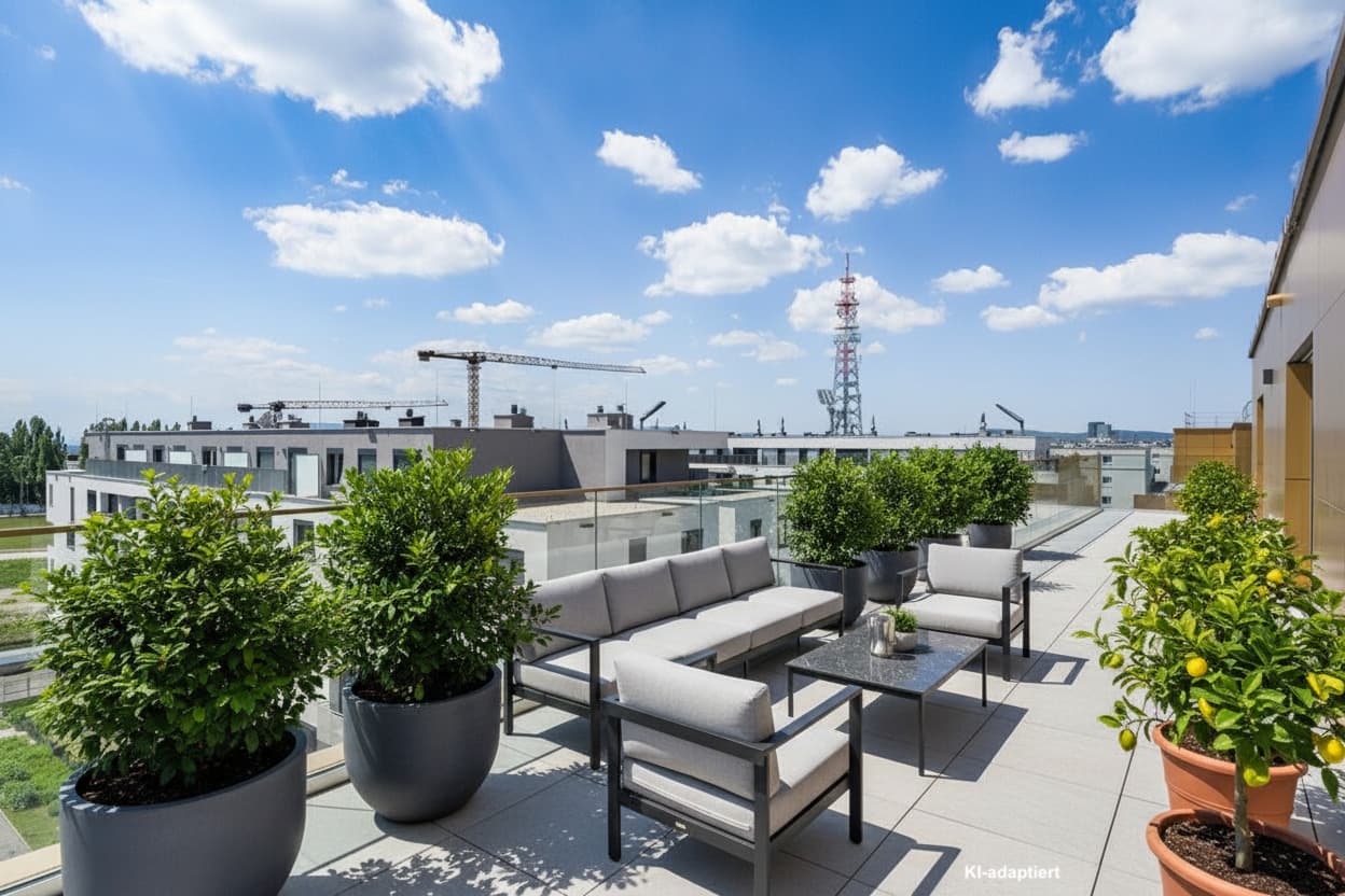 Provisionsfrei! Sonnige 3 - Zimmer DG-Wohnung im Erstbezug mit Terrasse